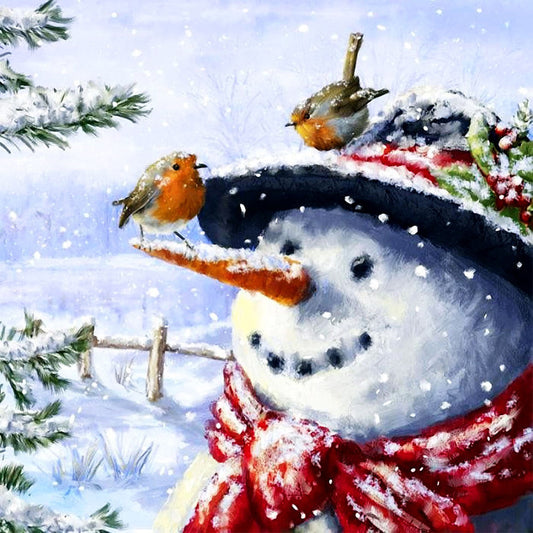 Snowman | Full Round Diamond Painting Kits