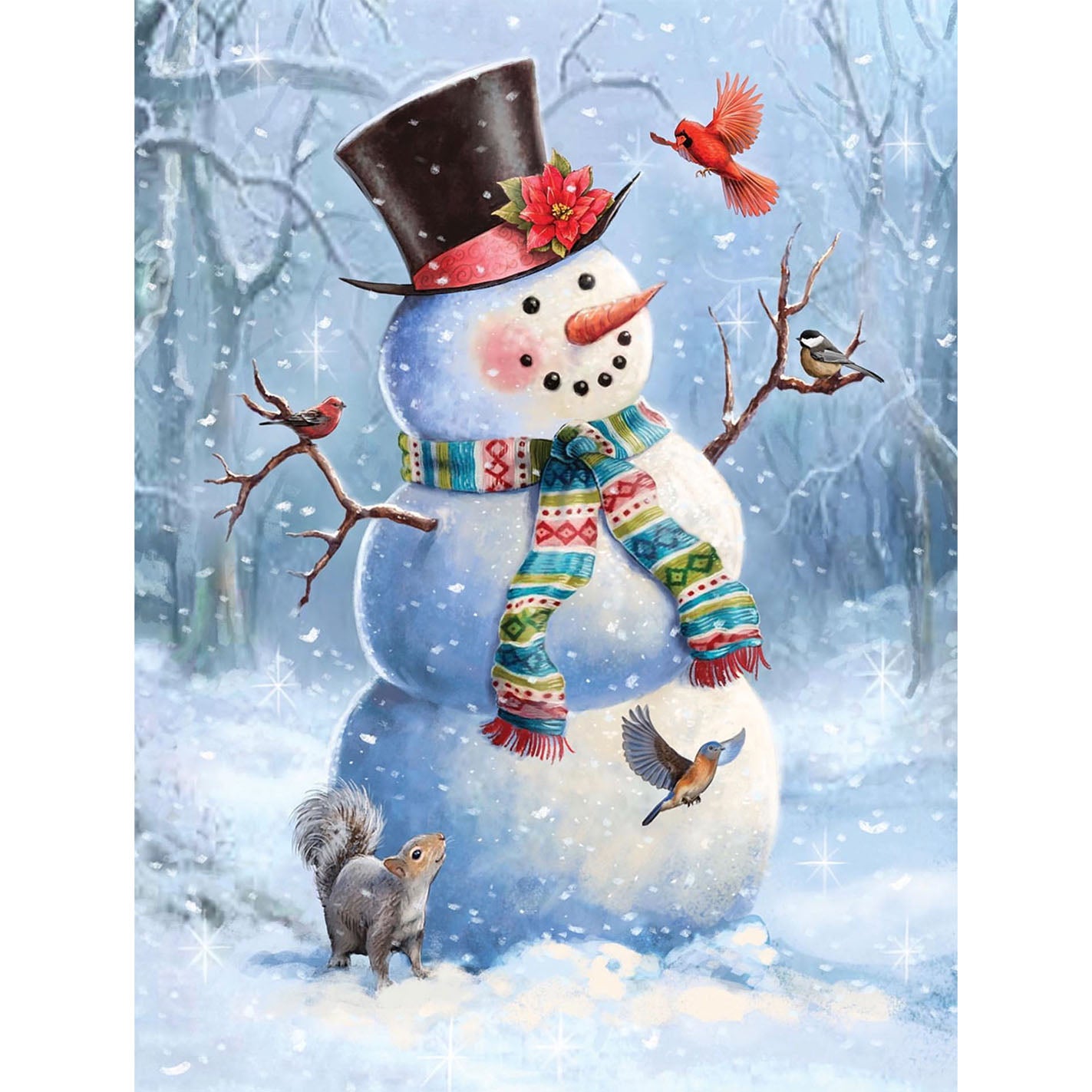 bonhomme de neige | Kits complets de peinture au diamant rond