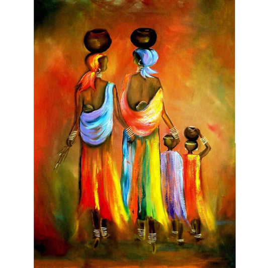 Femmes Africaines | Kits complets de peinture au diamant rond 