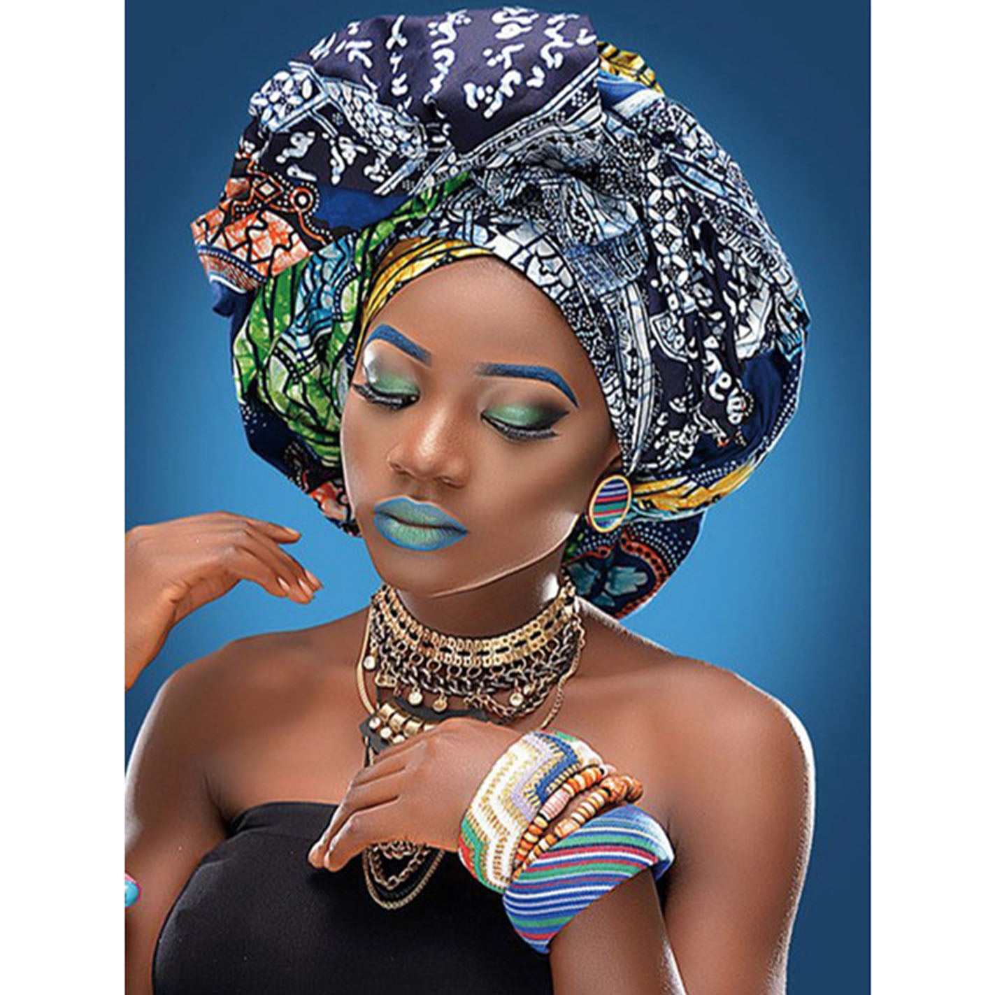Afrikanische Frauen | Vollständige runde Diamant-Malkits 