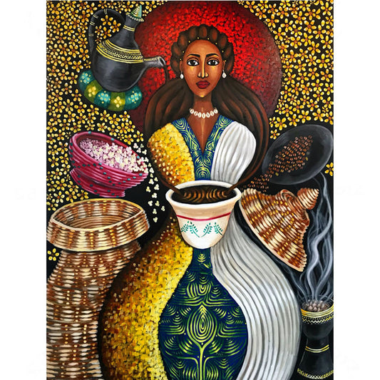 Femmes Africaines | Kits complets de peinture au diamant rond