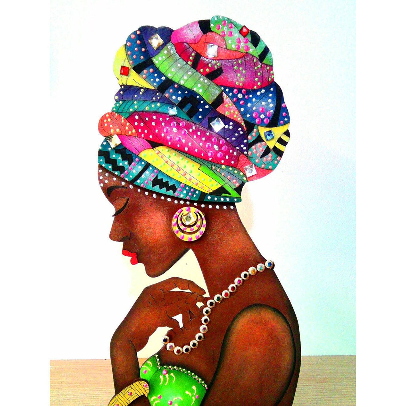 Femmes Africaines | Kits complets de peinture au diamant rond 