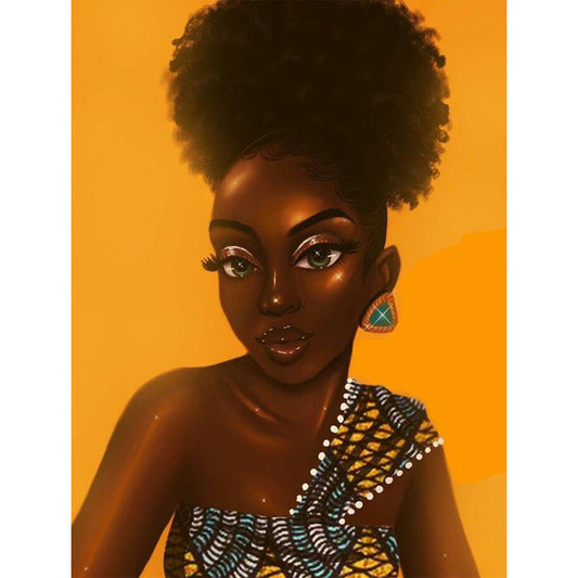 Afrikanische Frauen | Vollständige runde Diamant-Malkits 