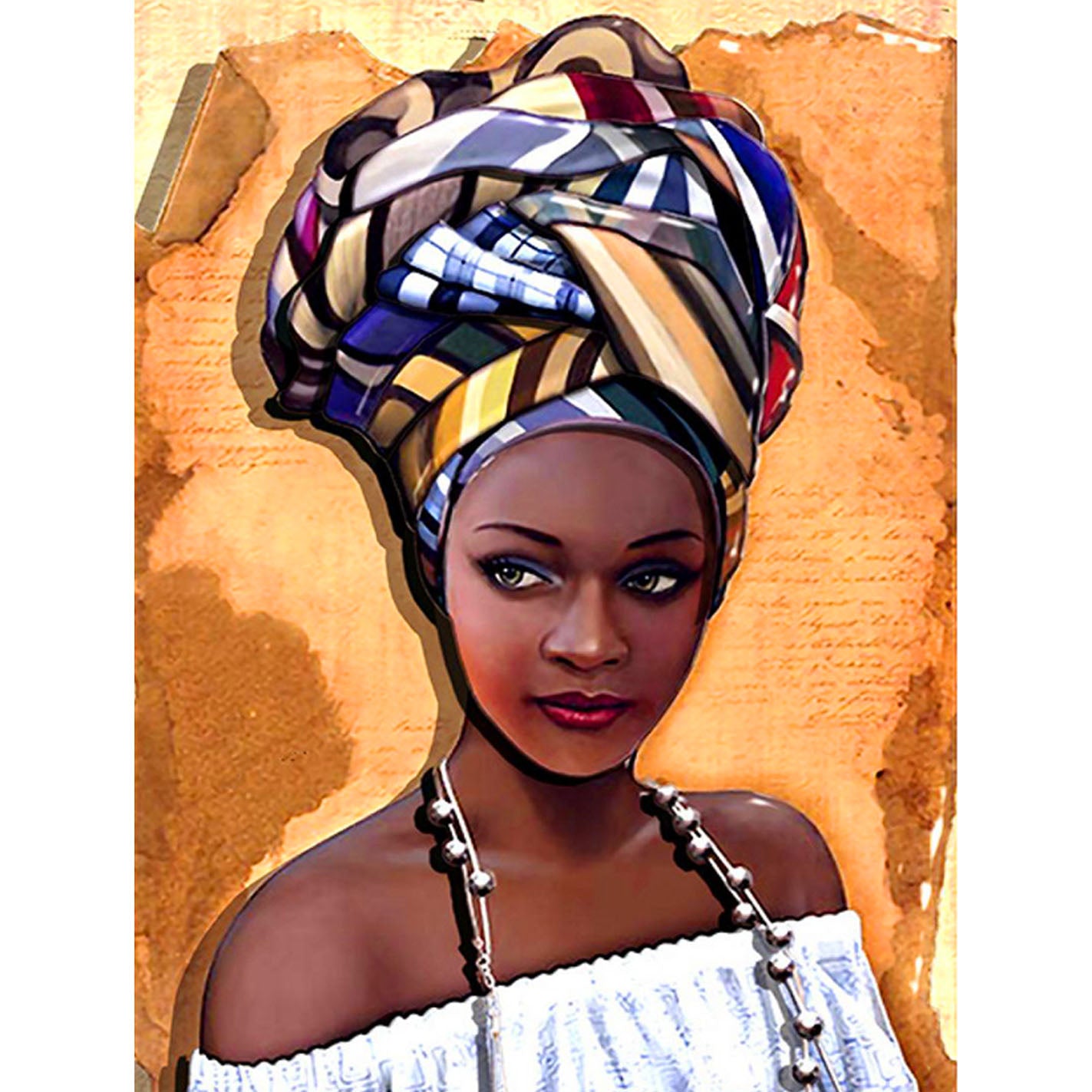 Femmes Africaines | Kits complets de peinture au diamant rond