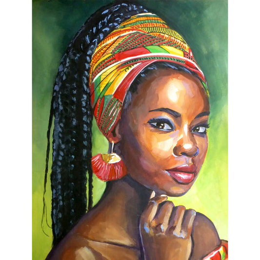 Femmes Africaines | Kits complets de peinture au diamant rond 