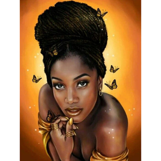 Femmes Africaines | Kits complets de peinture au diamant rond 