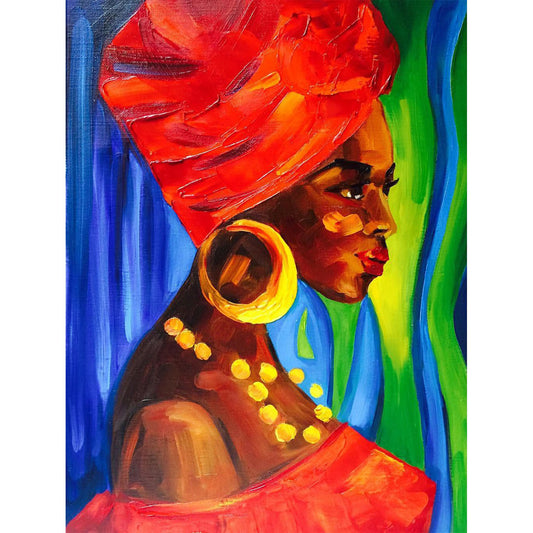 Femmes Africaines | Kits complets de peinture au diamant rond