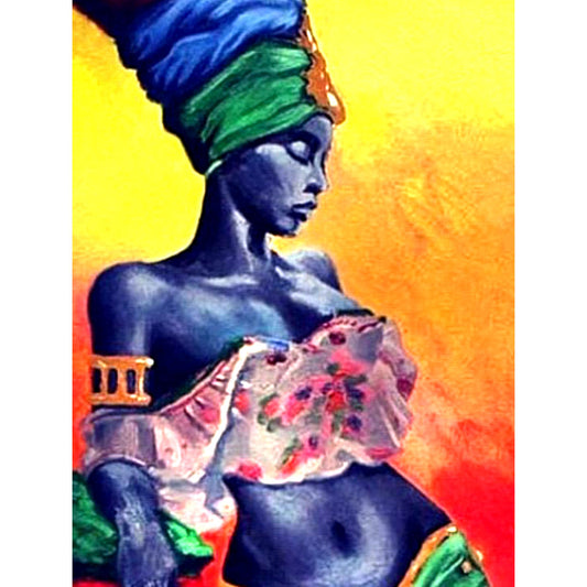 Femmes Africaines | Kits complets de peinture au diamant rond 