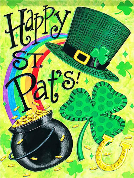 Joyeuse St Pat's | Kits complets de peinture au diamant rond 