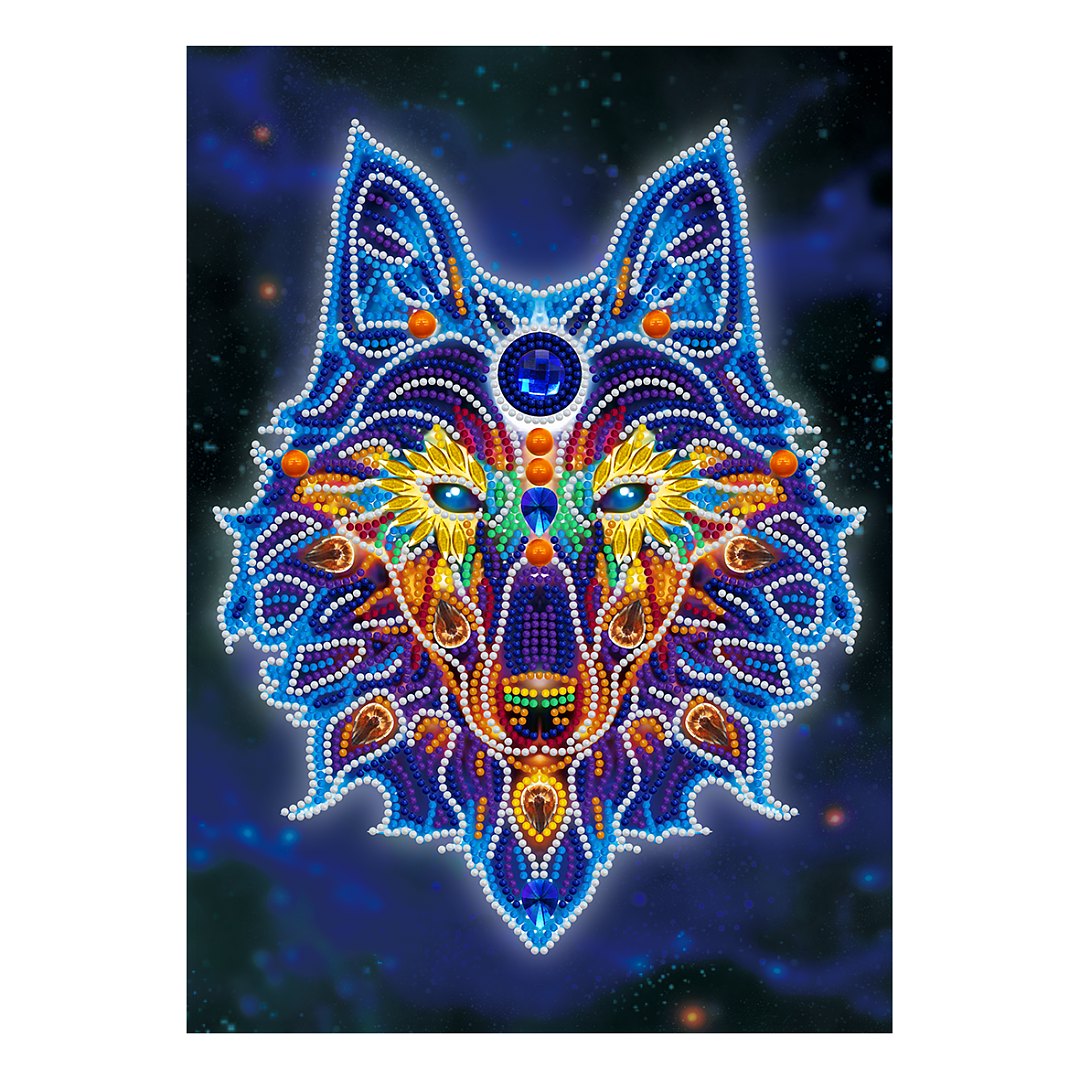 Wolf | Leuchtende Diamant-Malkits 