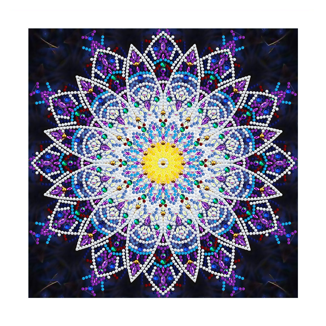 Abstract Art Mandala Flower | Luminous Diamond Painting Kits