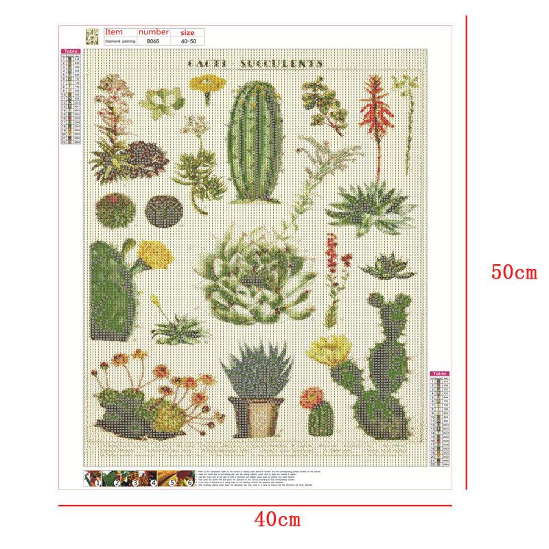 Succulent Plants | Full Round Diamond Painting Kits