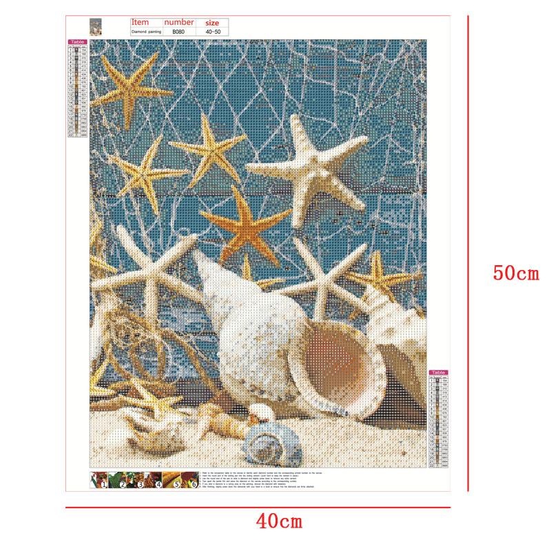 Starfish shells | Full Round Diamond Painting Kits