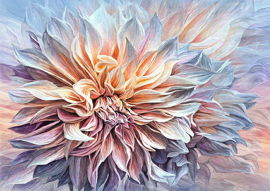 Dahlia Flower | Full Round Diamond Painting Kits