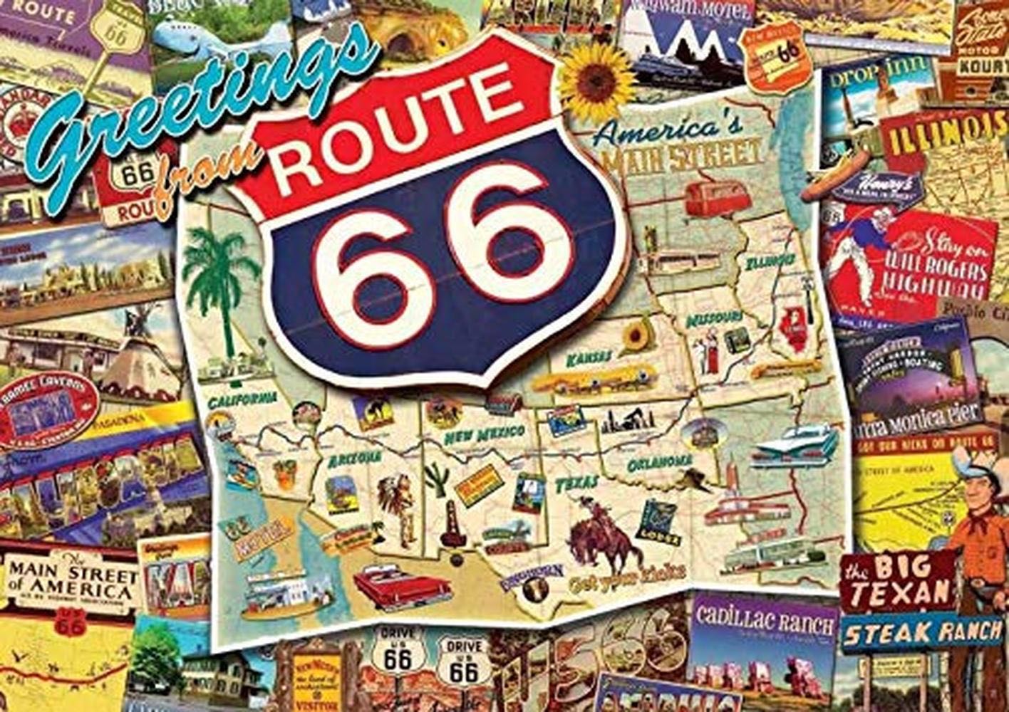 Route 66 | Kits complets de peinture au diamant rond