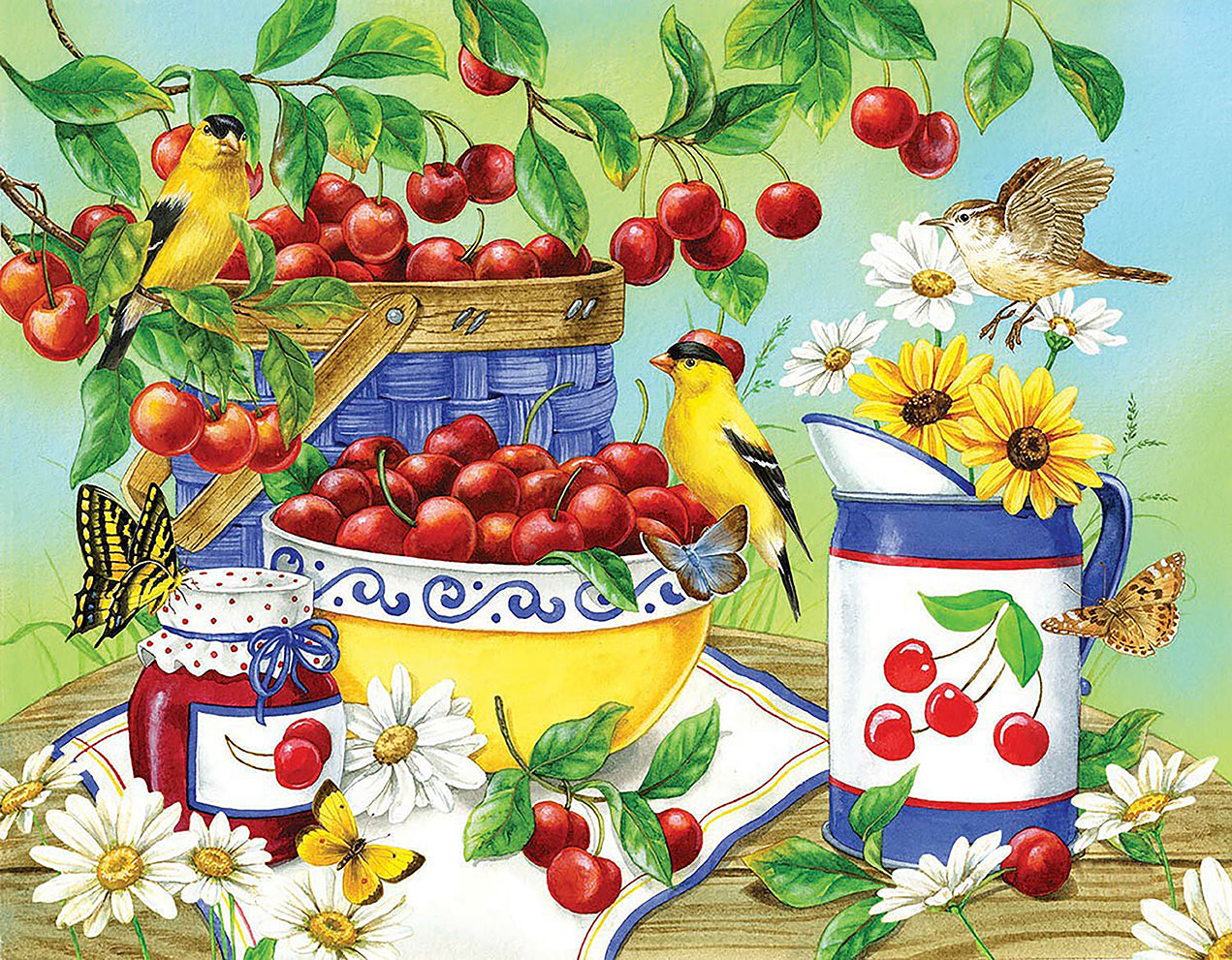 Flowers and birds | Full Round Diamond Painting Kits