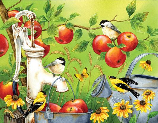 Flowers and birds | Full Round Diamond Painting Kits