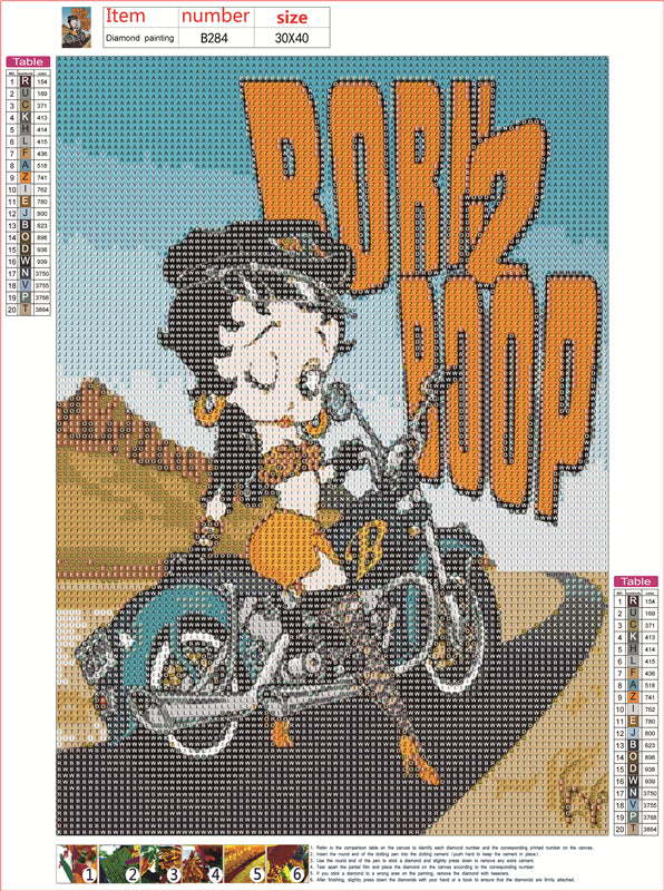 Betty Boop | Kits complets de peinture au diamant rond