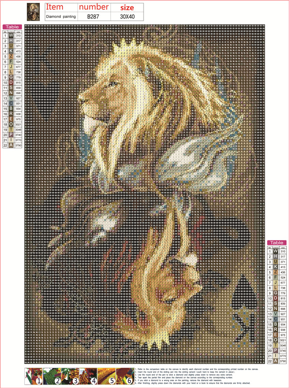 Lion Poker | Full Round Diamond Painting Kits