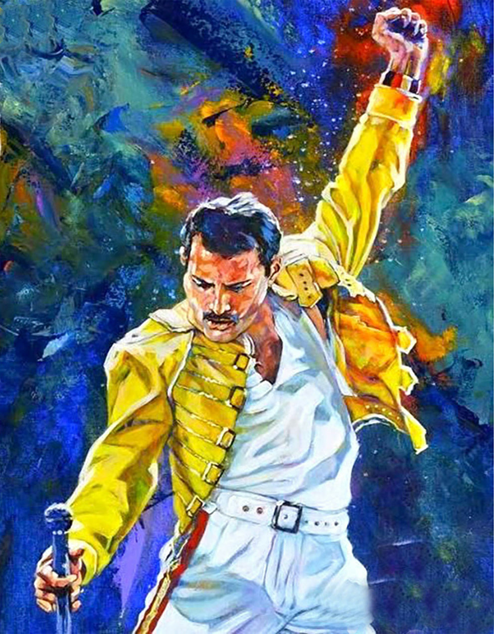 Freddie Mercury | Vollständige runde Diamant-Malkits 