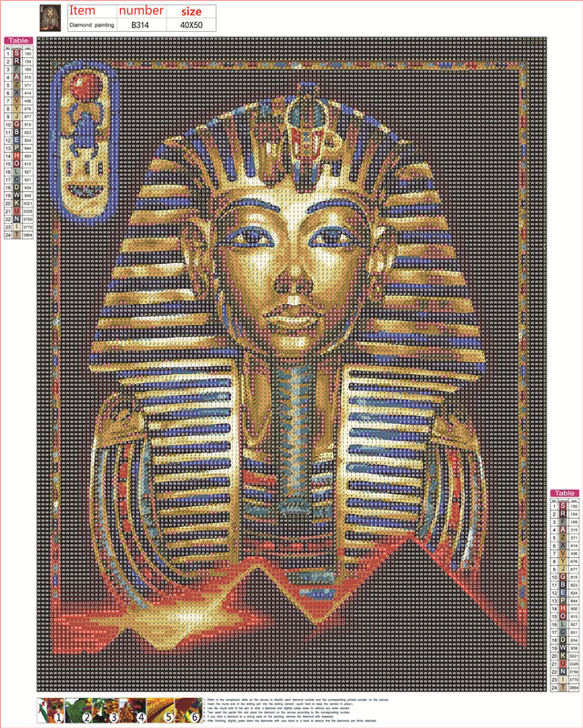 Pharaoh | Full Round Diamond Painting Kits