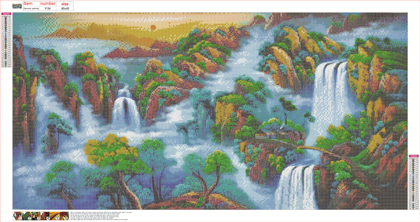 waterfall | Full Round Diamond Painting Kits