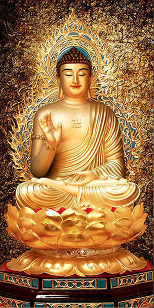 Bouddha | Kits complets de peinture au diamant rond