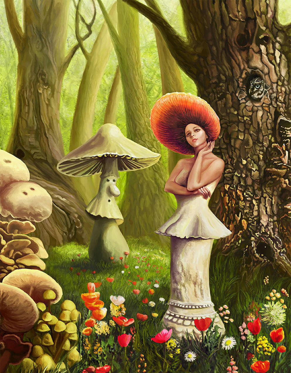 Mushroom girl | Full Square Diamond Painting Kits