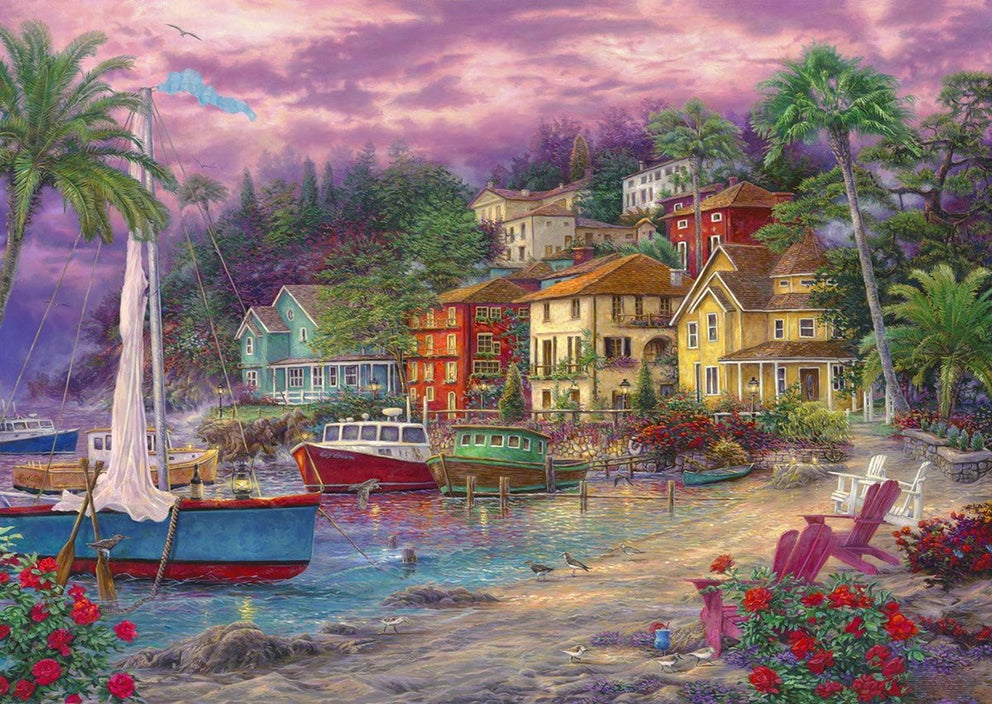 Seaside town | Full Round Diamond Painting Kits