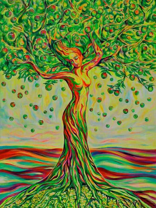 Woman tree | Full Round Diamond Painting Kits