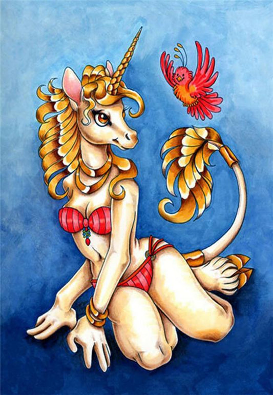 Unicorn Girl | Full Round Diamond Painting Kits
