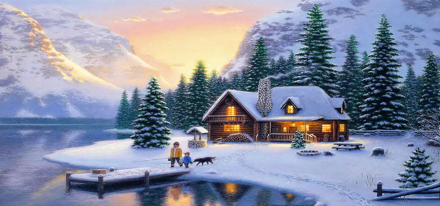 Beautiful Snow Scenery  | Full Round Diamond Painting Kits