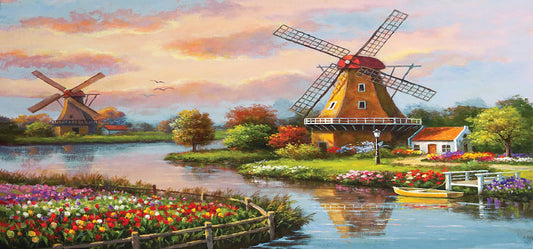 Beautiful Cottage Scenery | Full Round Diamond Painting Kits