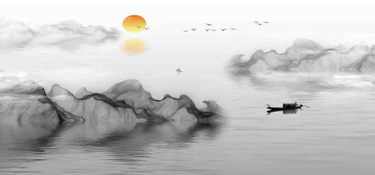 Chinese Ink Landscape Painting  | Full Round Diamond Painting Kits