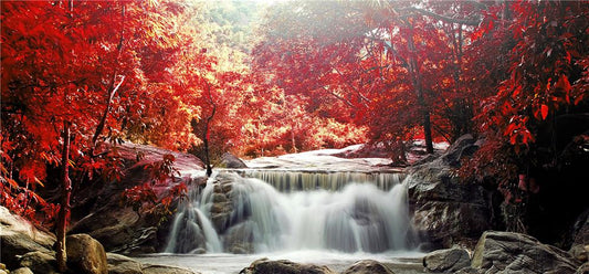 Forest Waterfall | Full Round Diamond Painting Kits