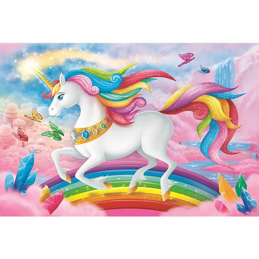 Colorful Unicorn   | Full Round Diamond Painting Kits