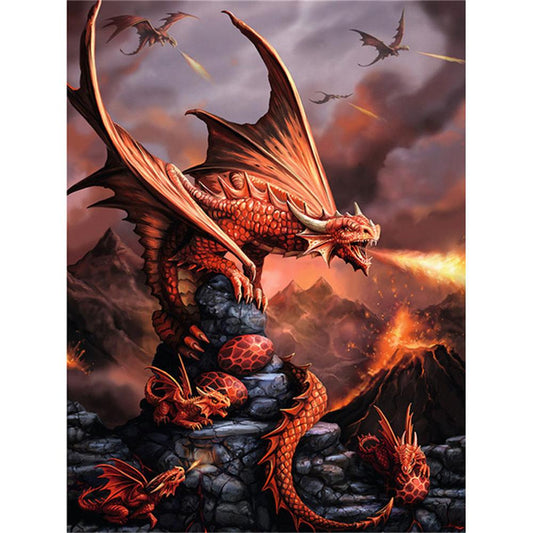 Feuerdrache | Full Square Diamond Painting Kits 