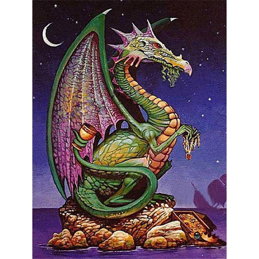 Green Dragon  | Full Square Diamond Painting Kits