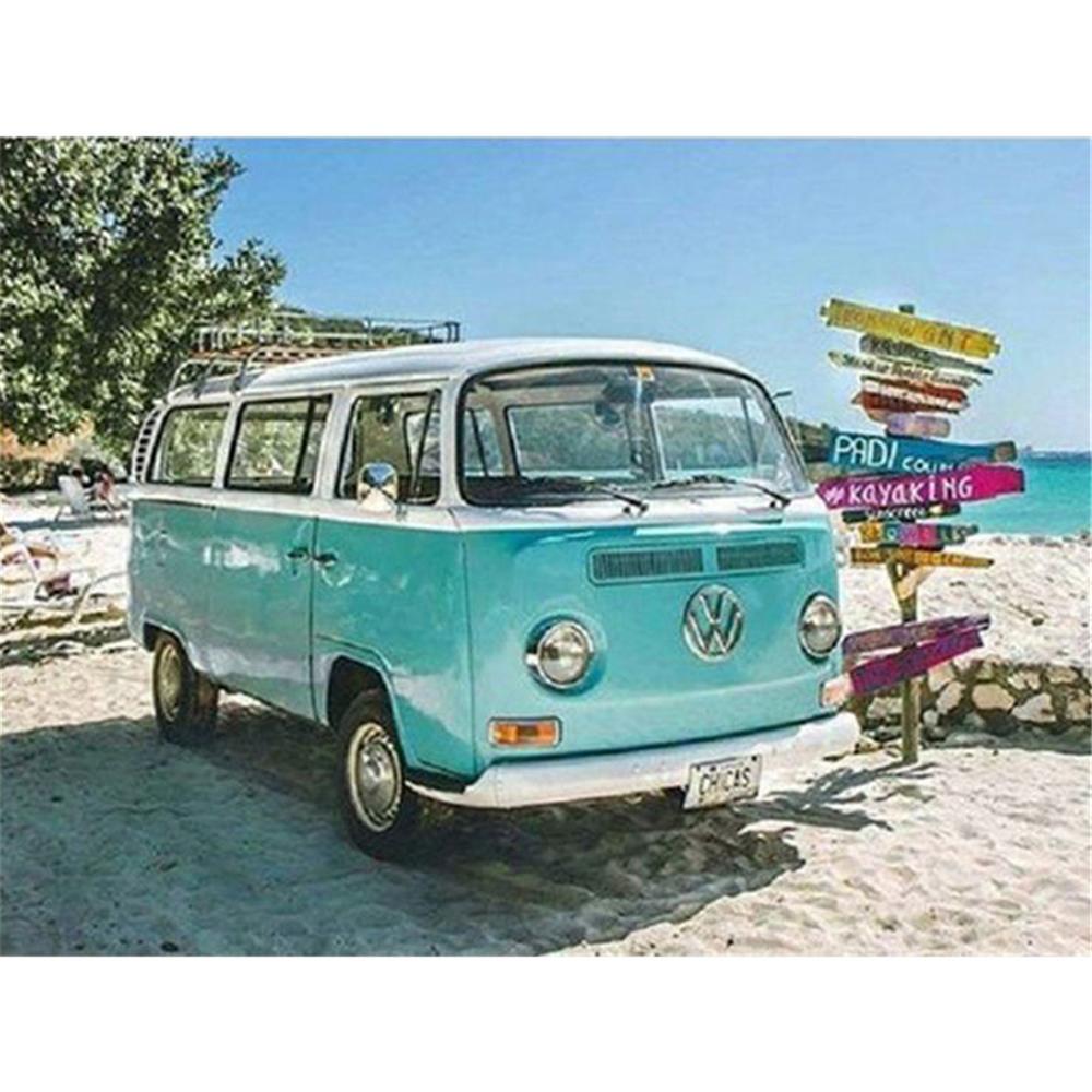 Retro Volkswagen T1 Bus  | Full Square Diamond Painting Kits