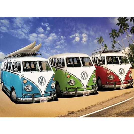 Retro Volkswagen T1 Bus  | Full Square Diamond Painting Kits