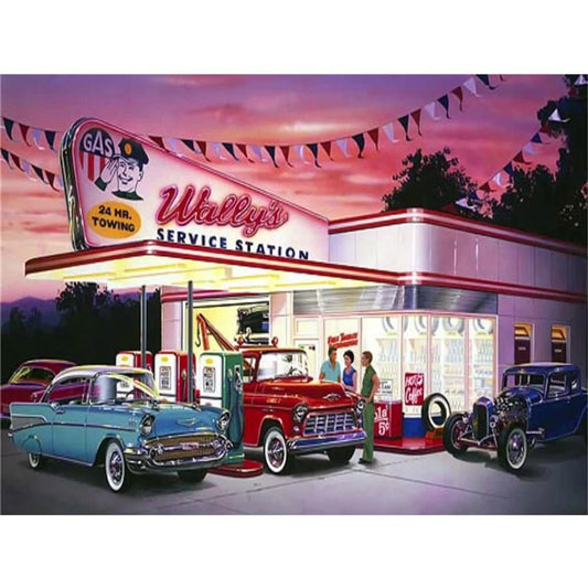 Gas station  | Full Square Diamond Painting Kits