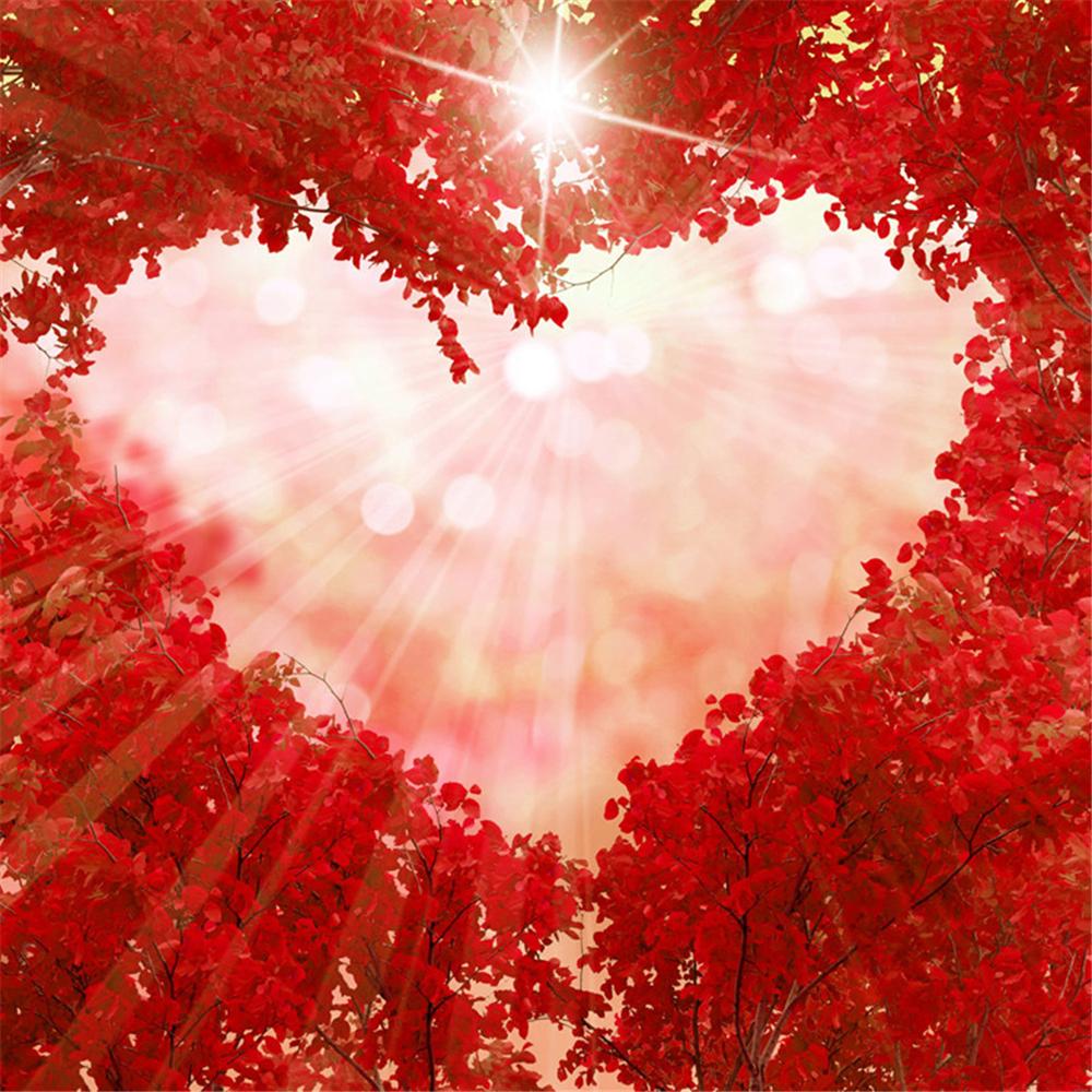 Red Leaf Tree Love | Full Square Diamond Painting Kits