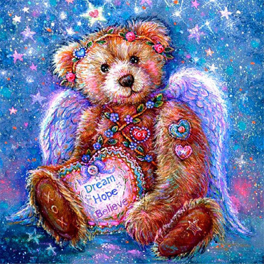 Little bear with wings | Full Square Diamond Painting Kits