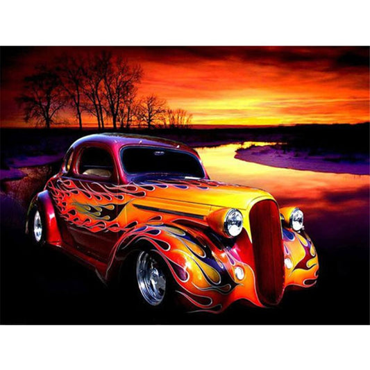 Fire Car  | Full Square Diamond Painting Kits