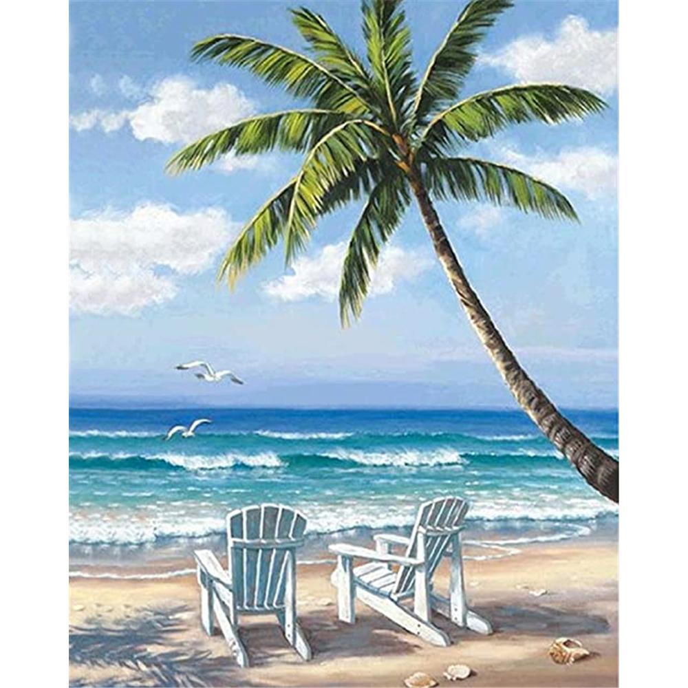 Insel Kokosnuss | Full Square Diamond Painting Kits