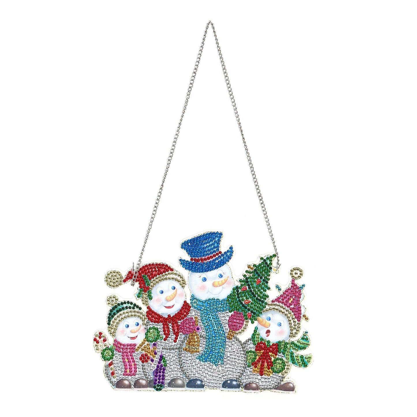 Décoration murale de porte de Noël pendentif diamant bricolage | Bonhomme de neige de Noël