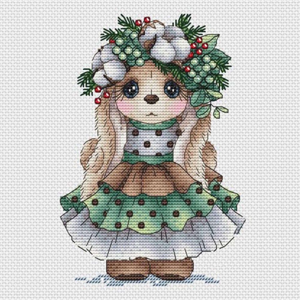 Peinture au diamant ronde | Lapin mignon | 30x30CM