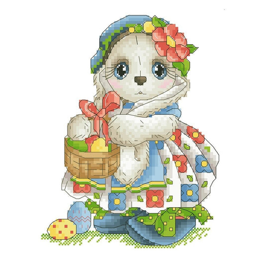 Round Drill Diamond Painting | Cute bunny | 30x30CM