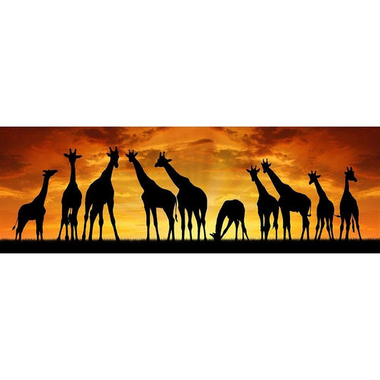Afrikanische Giraffe | Vollständige runde Diamond Painting Kits | 30 x 80 cm 