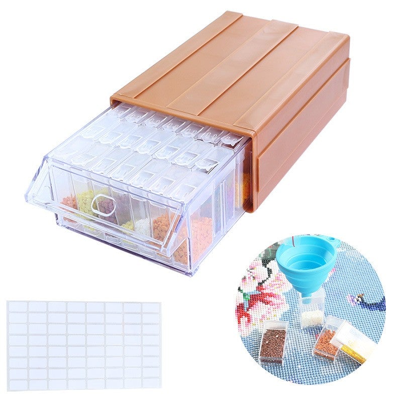 Diamond Painting tool | Storage box With funnel and stickers (Various specifications)